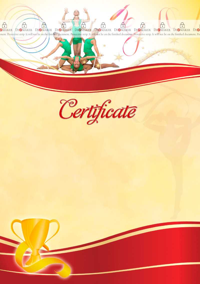 The Certificate Template «Rhythmic Gymnastics» – Dimaker Within Gymnastics Certificate Template