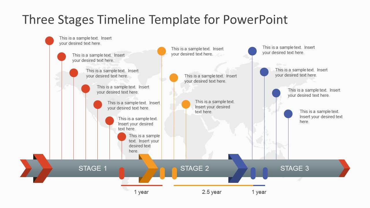 Three Stages Timeline Template For Powerpoint Inside What Is A Template In Powerpoint