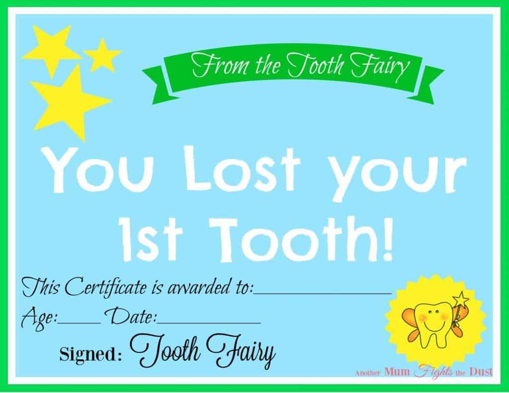 Tooth Fairy Certificate Printable Girl That Are Old Intended For Free Tooth Fairy Certificate Template