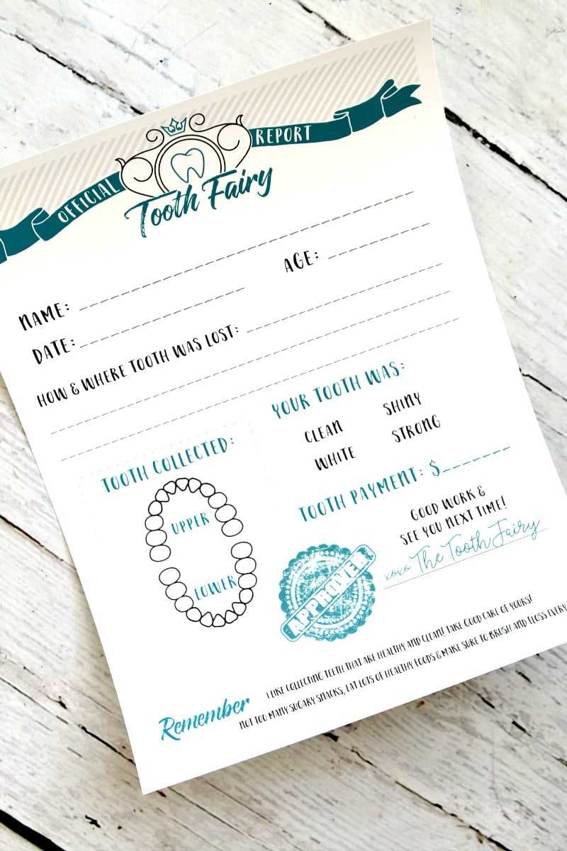 Tooth Fairy Free Printable Certificate Within Tooth Fairy Certificate Template Free
