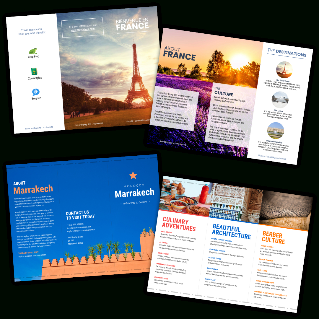 Tourist Brochure Format – Dalep.midnightpig.co With Regard To Travel Guide Brochure Template