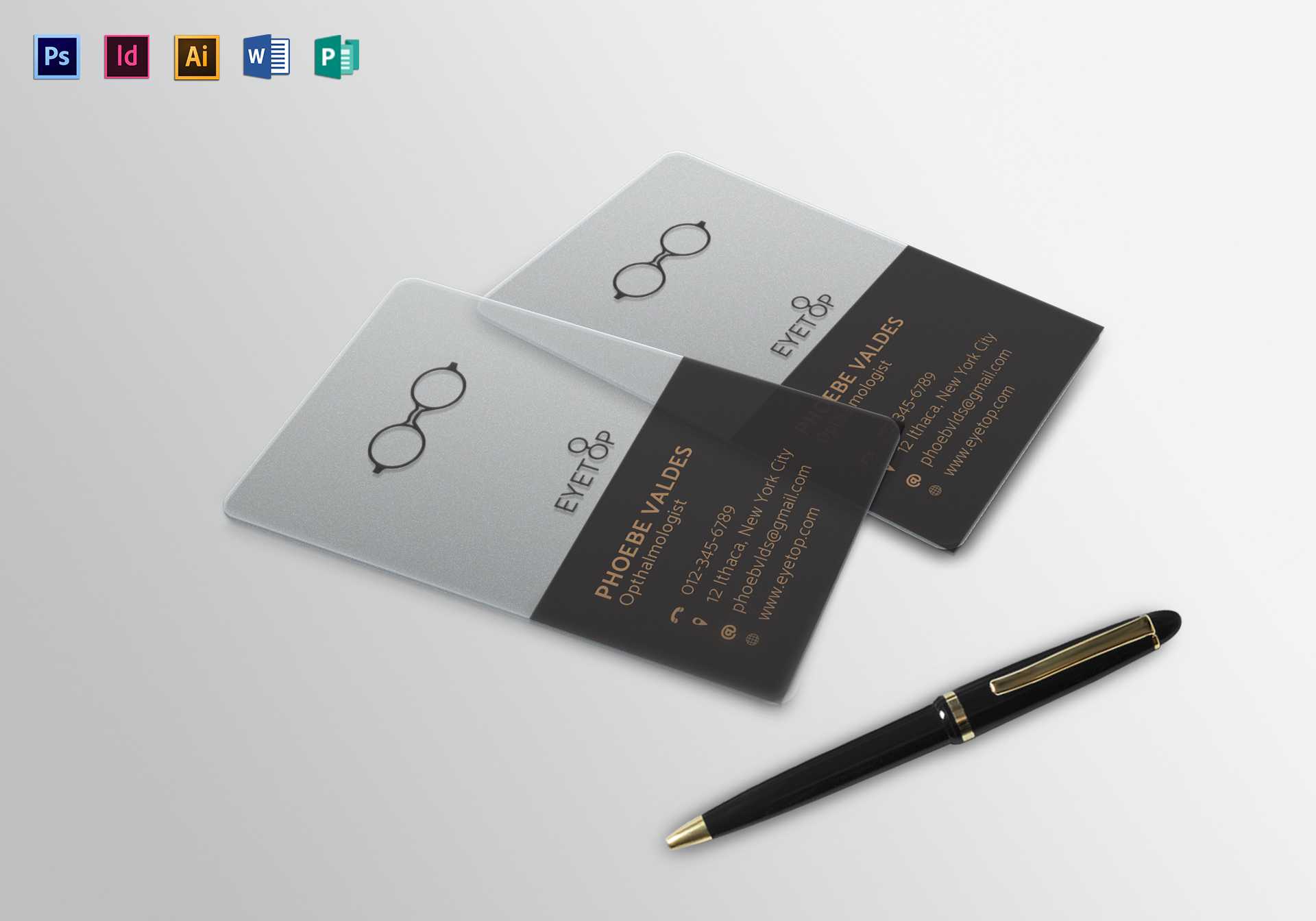 Transparent Card Mockup – Dalep.midnightpig.co Regarding Transparent Business Cards Template
