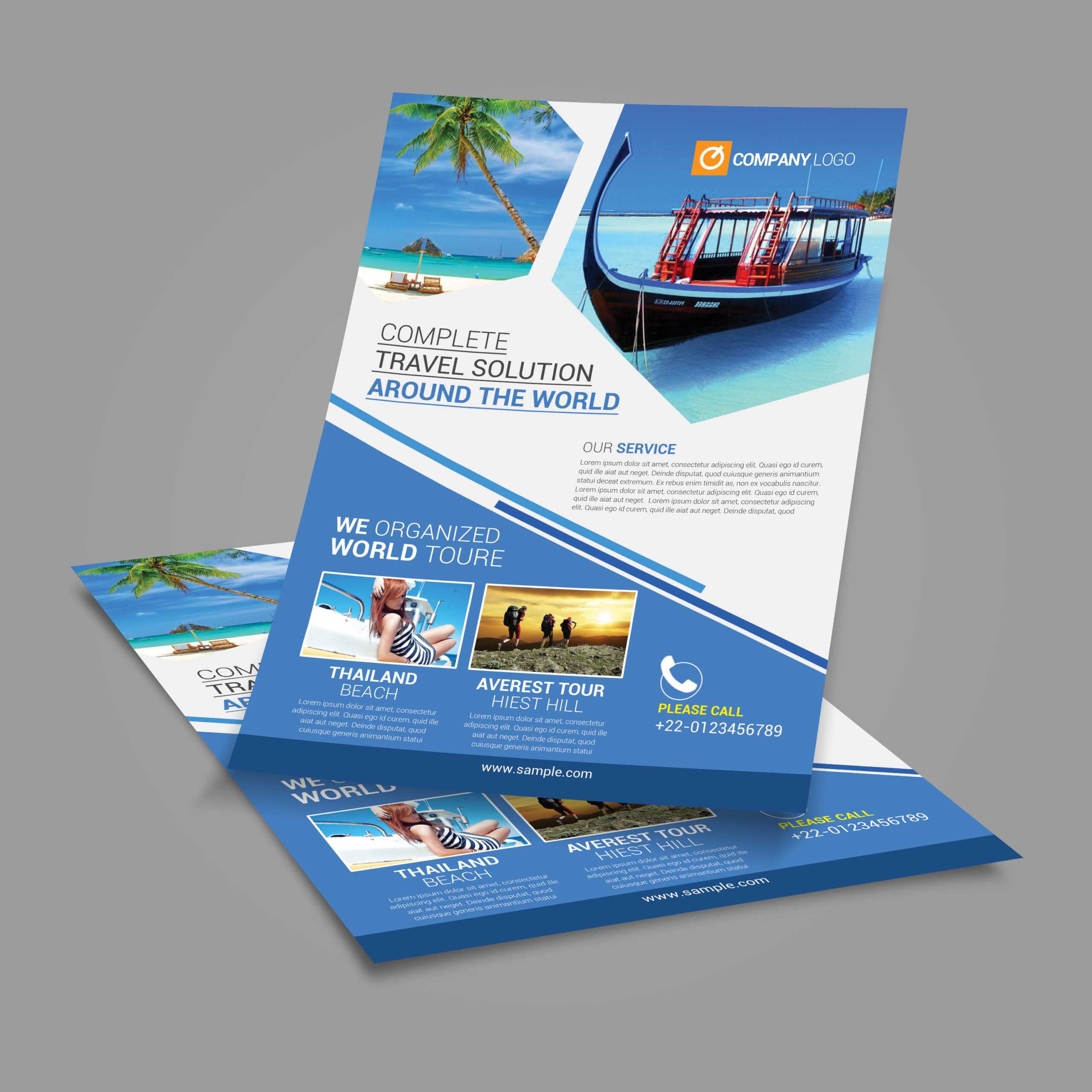 Travel Agency Flyer Template – Flyer Design Pertaining To Travel And Tourism Brochure Templates Free