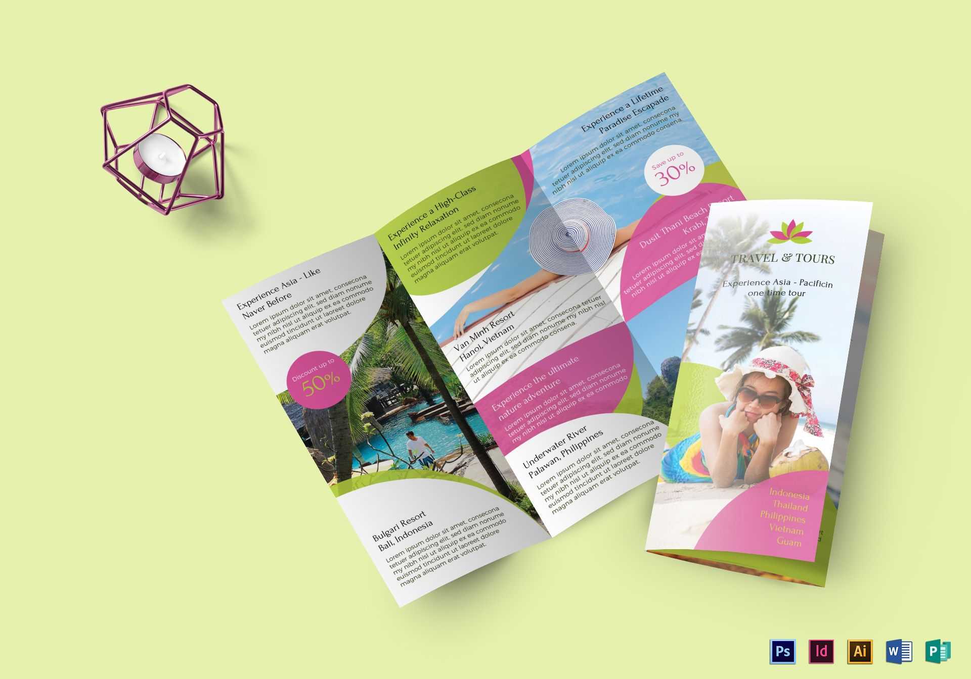 Travel And Tour Brochure Template For Word Travel Brochure Template