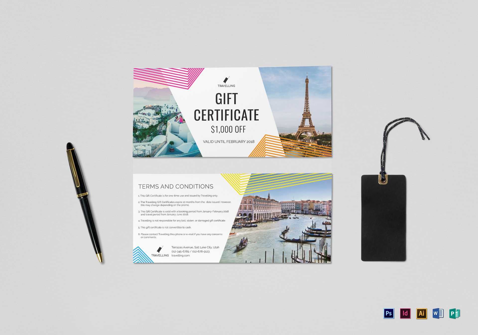 Travel Gift Certificate Template Intended For Publisher Gift Certificate Template