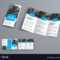 Tri Fold Brochure Template With Blue Rectangular Inside Three Panel Brochure Template