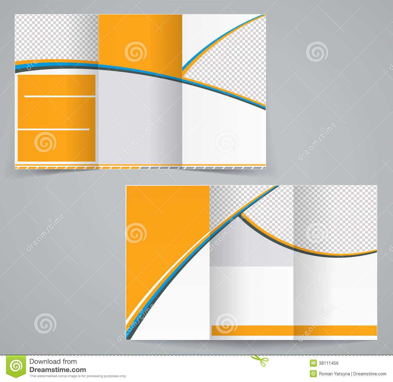Tri Fold Business Brochure Template Stock Vector Intended For Free Tri Fold Business Brochure Templates