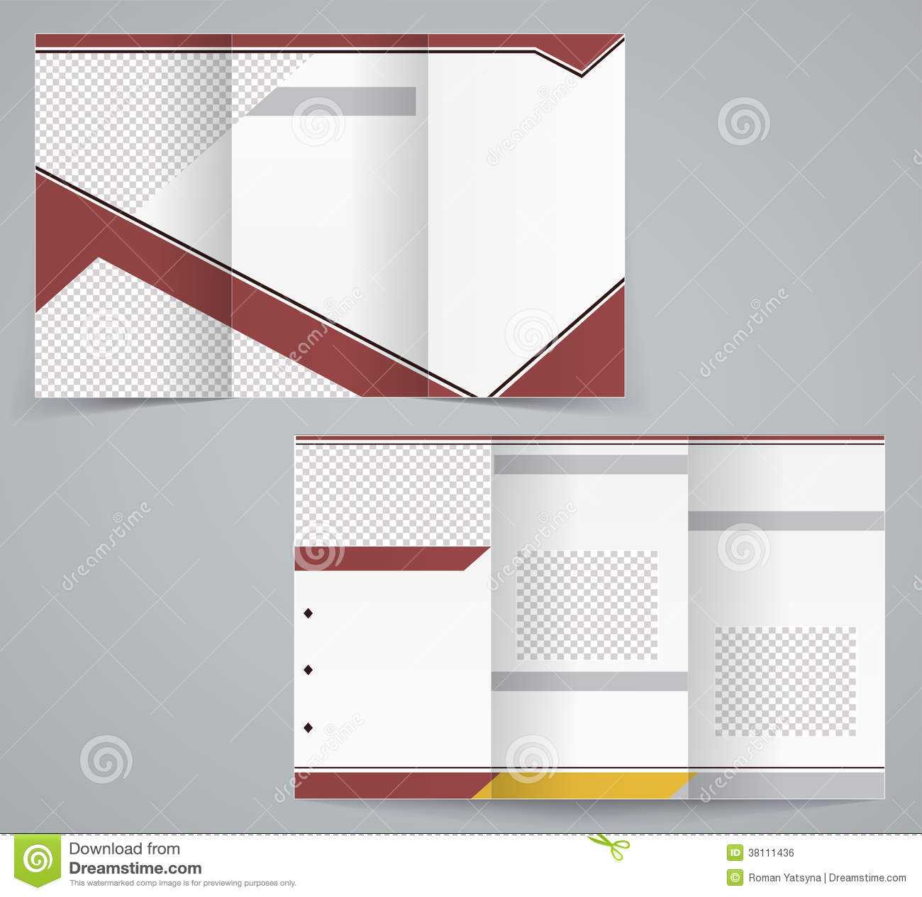 Tri Fold Business Brochure Template Stock Vector Within Free Tri Fold Business Brochure Templates