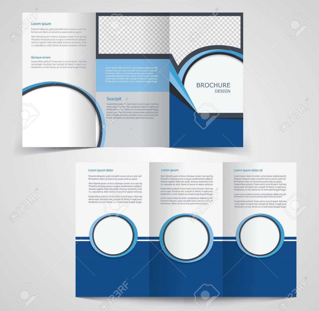 Tri Fold Business Brochure Template, Two Sided Template Design,.. Throughout Double Sided Tri Fold Brochure Template