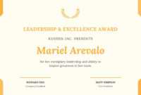 Trophy Leadership Award Certificate - Templatescanva intended for Leadership Award Certificate Template