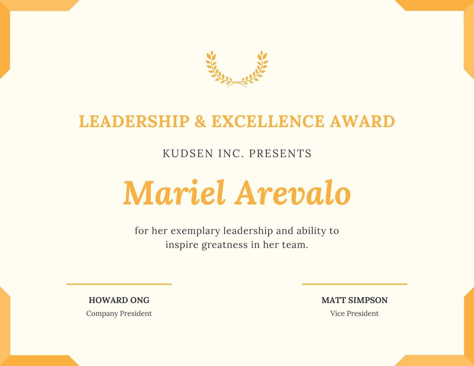 Trophy Leadership Award Certificate - Templatescanva Intended For Leadership Award Certificate Template