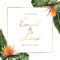 Tropical Exotic Wedding Event Invitation Card Template Design For Event Invitation Card Template