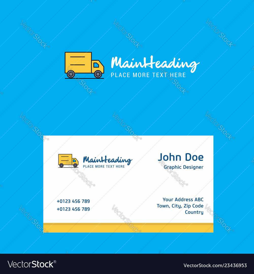 Truck Logo Design With Business Card Template Throughout Transport Business Cards Templates Free