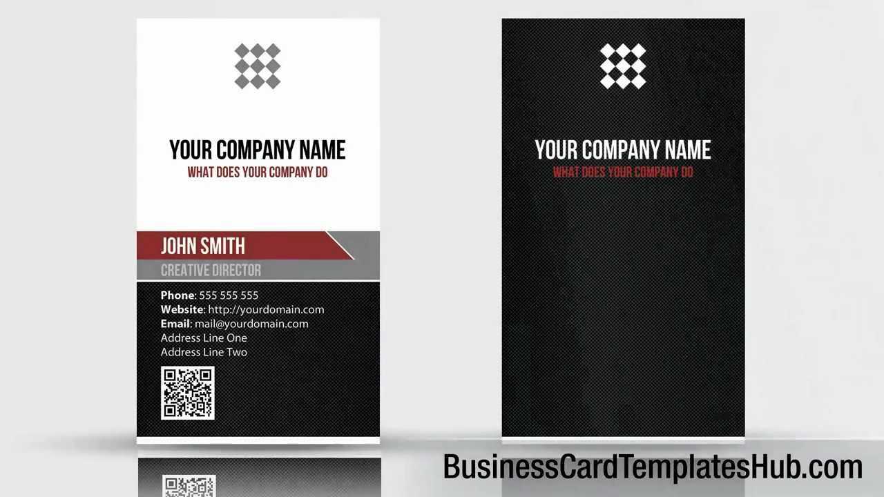 Unique Vertical Qr Code Business Card Template – Youtube Intended For Qr Code Business Card Template