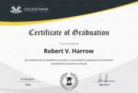 Universal College Graduation Certificate Template with regard to College Graduation Certificate Template