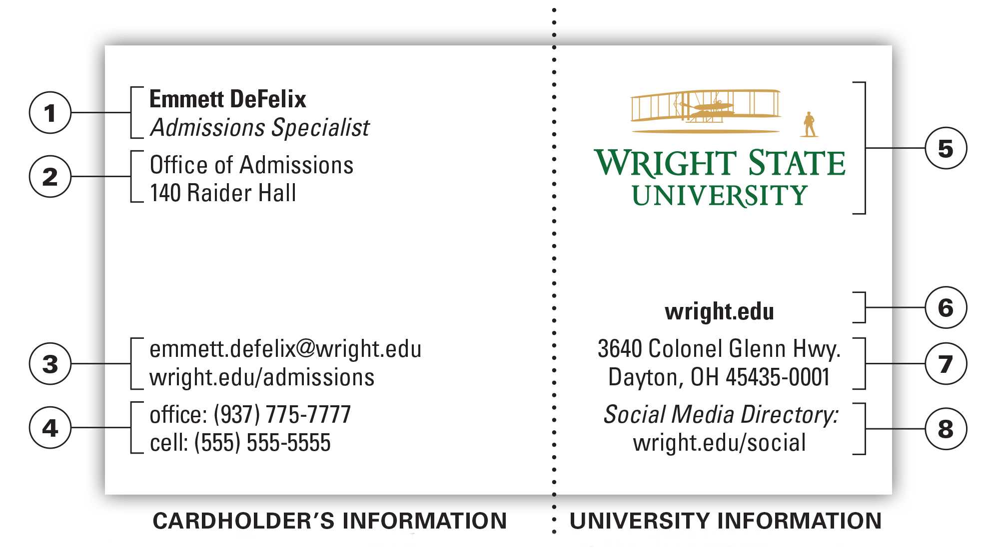 University Business Card | The Wright State University Brand Pertaining To Student Business Card Template