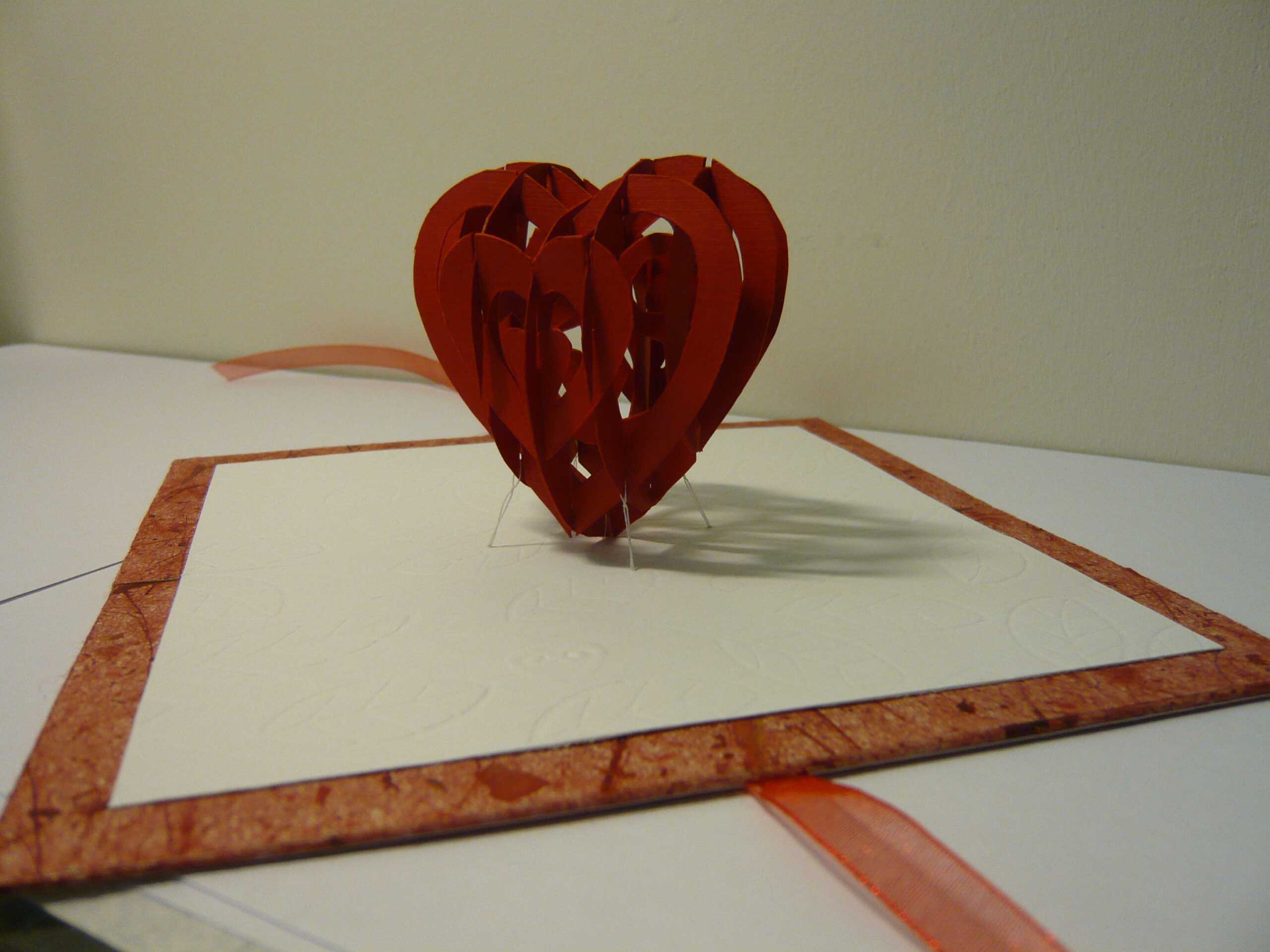 Valentine's Day Pop Up Card: 3D Heart Tutorial – Creative With Regard To Heart Pop Up Card Template Free