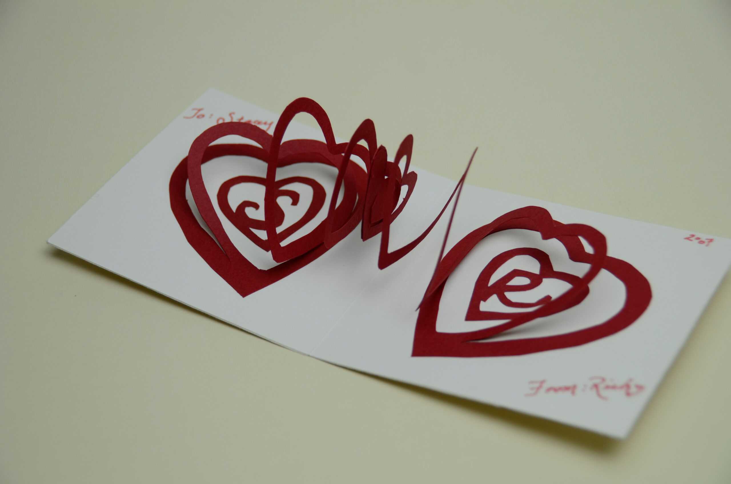 Valentine's Day Pop Up Card: Spiral Heart Tutorial Throughout Pop Out Heart Card Template