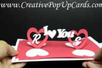 Valentines Day Pop Up Card: Twisting Hearts for Twisting Hearts Pop Up Card Template