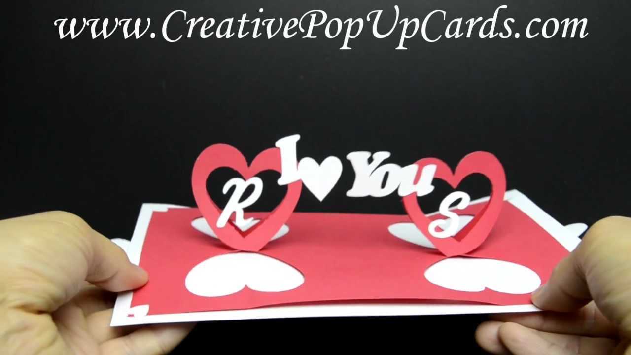 Valentines Day Pop Up Card: Twisting Hearts For Twisting Hearts Pop Up Card Template