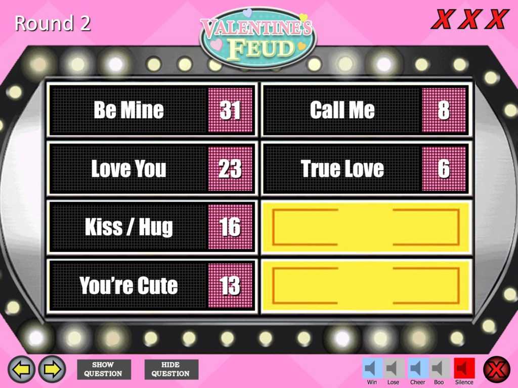 Valentine's Feud Trivia Powerpoint Game – Mac Pc And Ipad Throughout Family Feud Powerpoint Template Free Download