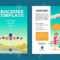 Vector Brochure Template With Airplane Takeoff. Travel Or Tourism.. For Travel And Tourism Brochure Templates Free
