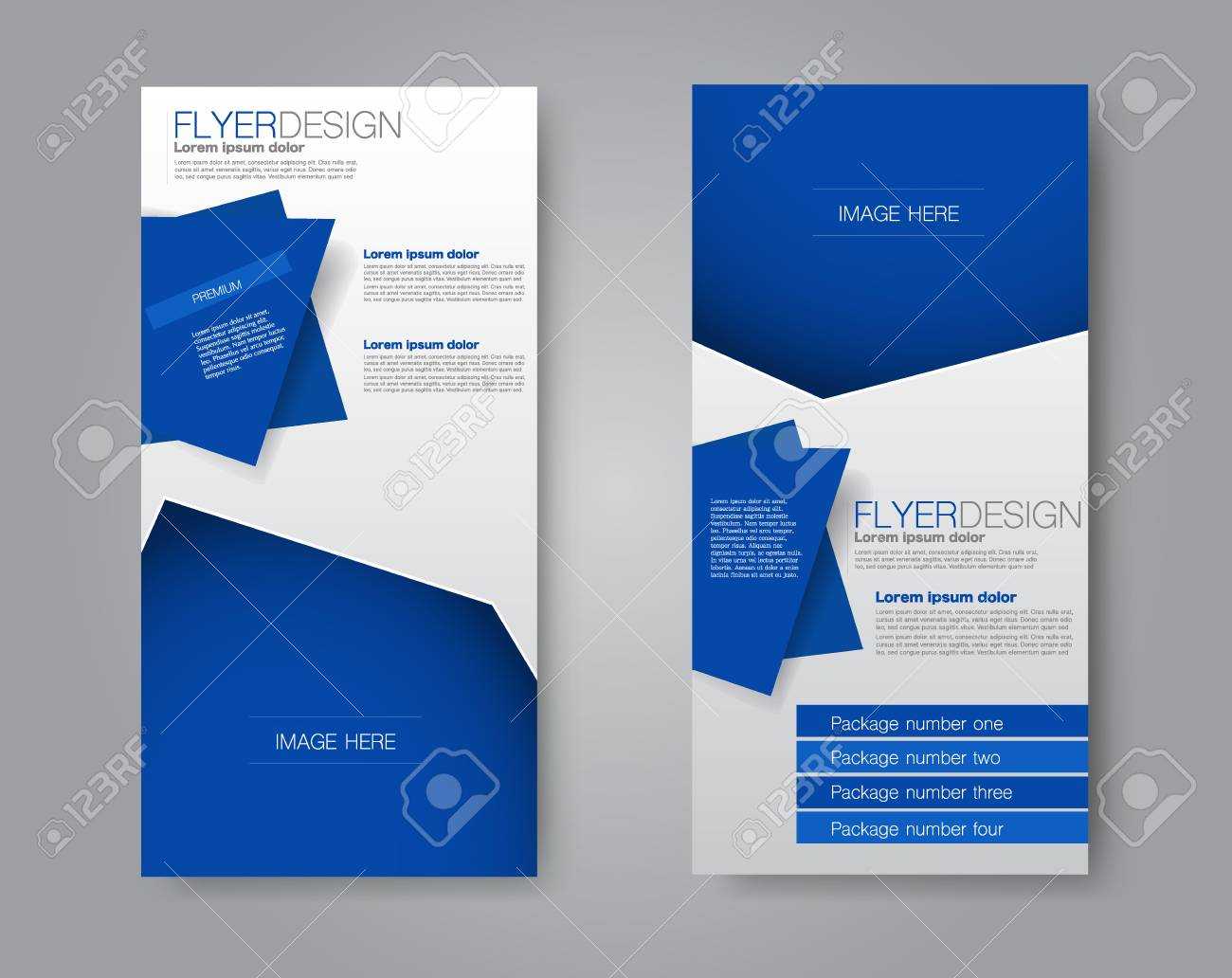 Vector Flyer And Leaflet Design. Set Of Two Side Brochure Templates Intended For Ngo Brochure Templates