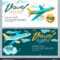Vector Gift Travel Voucher Template Multicolor Throughout Free Travel Gift Certificate Template