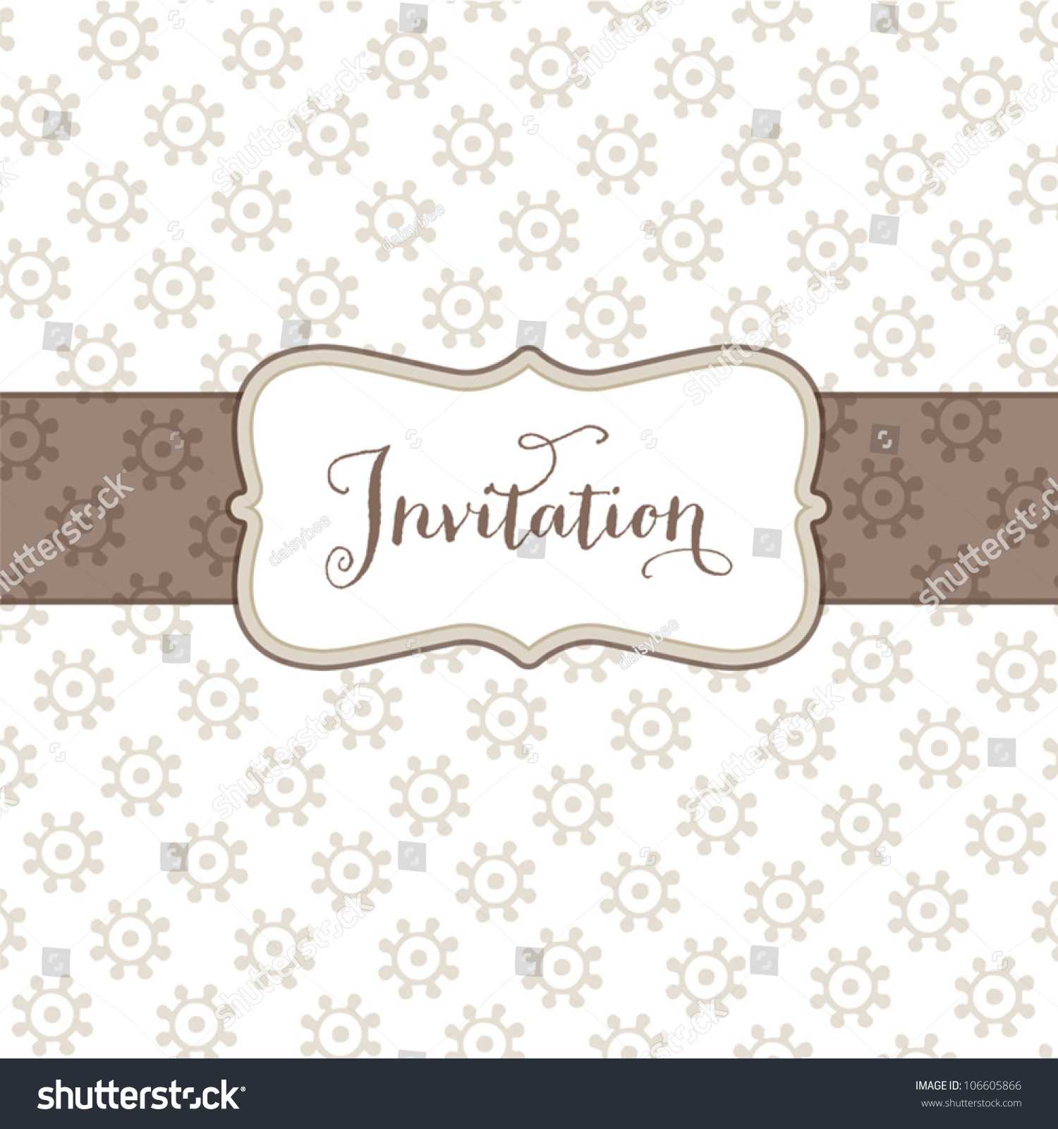Vector Greeting Card Template Small Floral Stock Vector Pertaining To Small Greeting Card Template