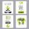 Vector Set Of Small Card Templates. Suitable For Earth Day And.. With Small Greeting Card Template