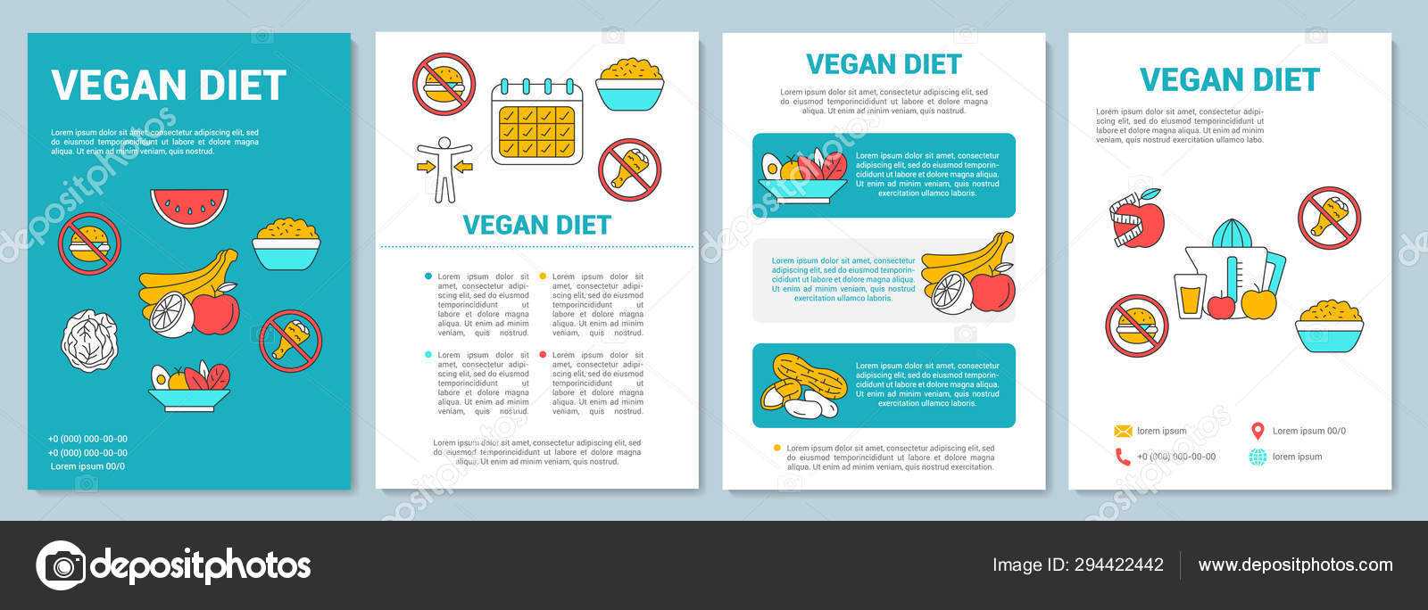 Vegetarian Diet Brochure Template Layout. Organic Nutrition In Nutrition Brochure Template