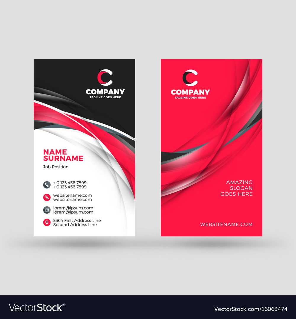 Vertical Double Sided Business Card Template Pertaining To Advertising Card Template