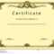 Vintage Certificate Award / Diploma Template Stock Within Beautiful Certificate Templates