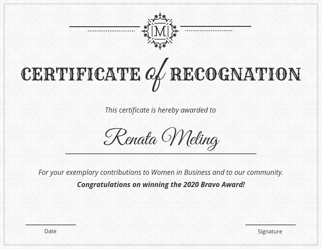 Vintage Certificate Of Recognition Template Inside Recognition Of Service Certificate Template
