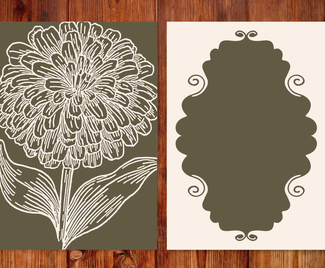 Vintage Flower Card Template Ai, Svg, Eps File | Free With Regard To Free Svg Card Templates