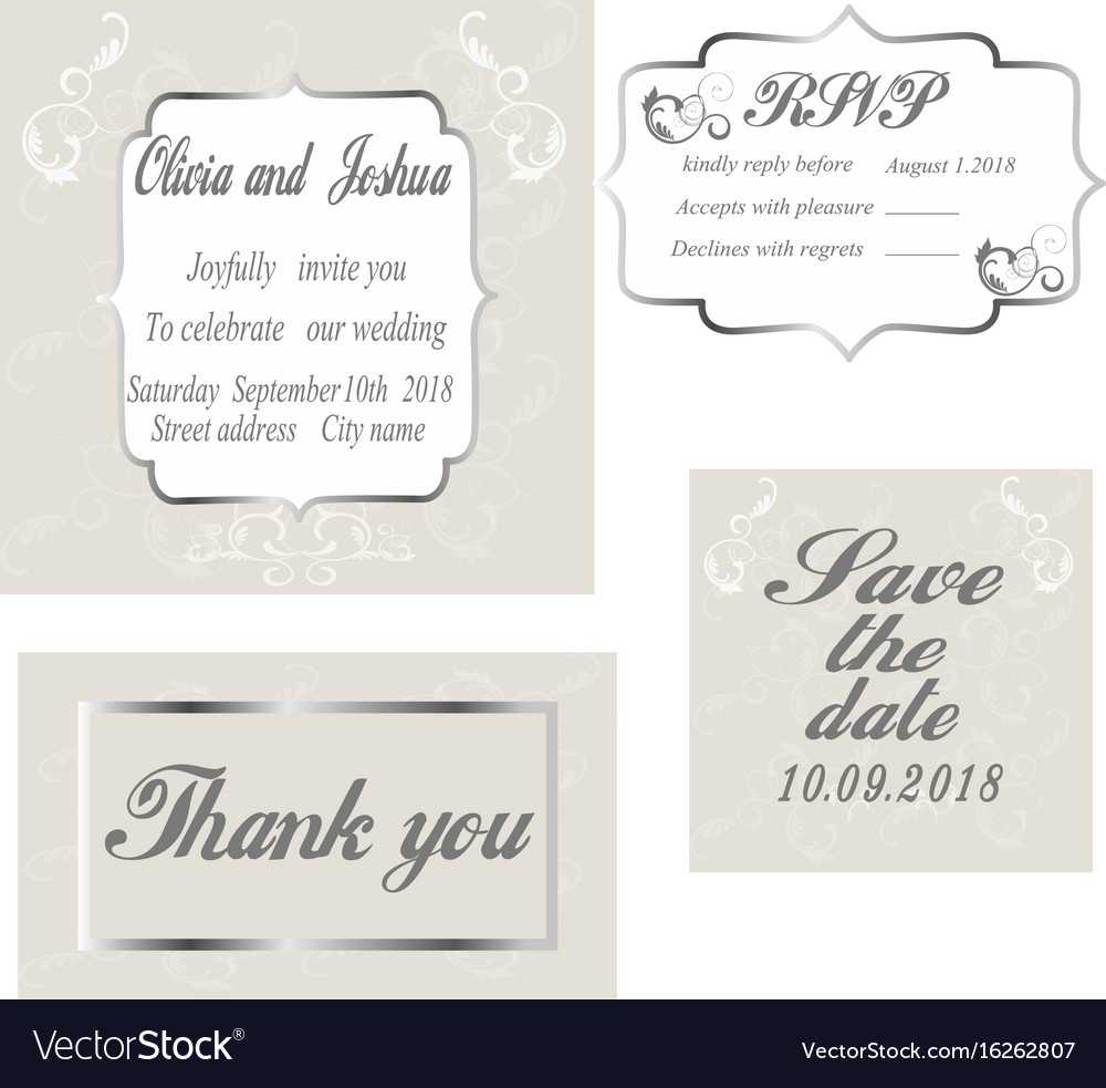 Vintage Wedding Invitation Template For Celebrate It Templates Place Cards