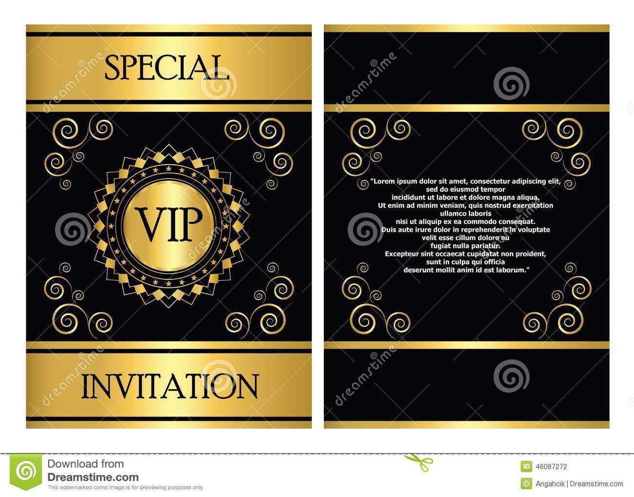 Vip Invitation Card Template Stock Vector – Illustration Of With Regard To Event Invitation Card Template