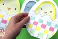 Weaving Chick Cards With Template - Easy Easter Card Diy Ideas throughout Easter Card Template Ks2