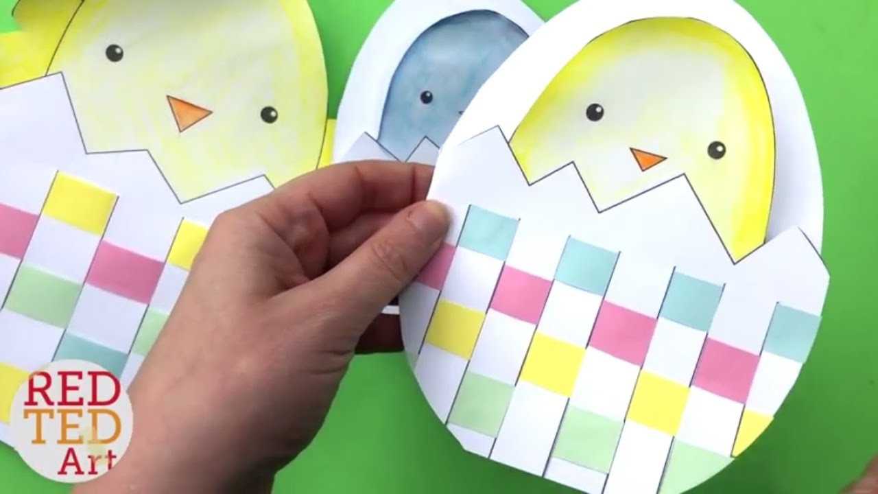 Weaving Chick Cards With Template - Easy Easter Card Diy Ideas Throughout Easter Card Template Ks2