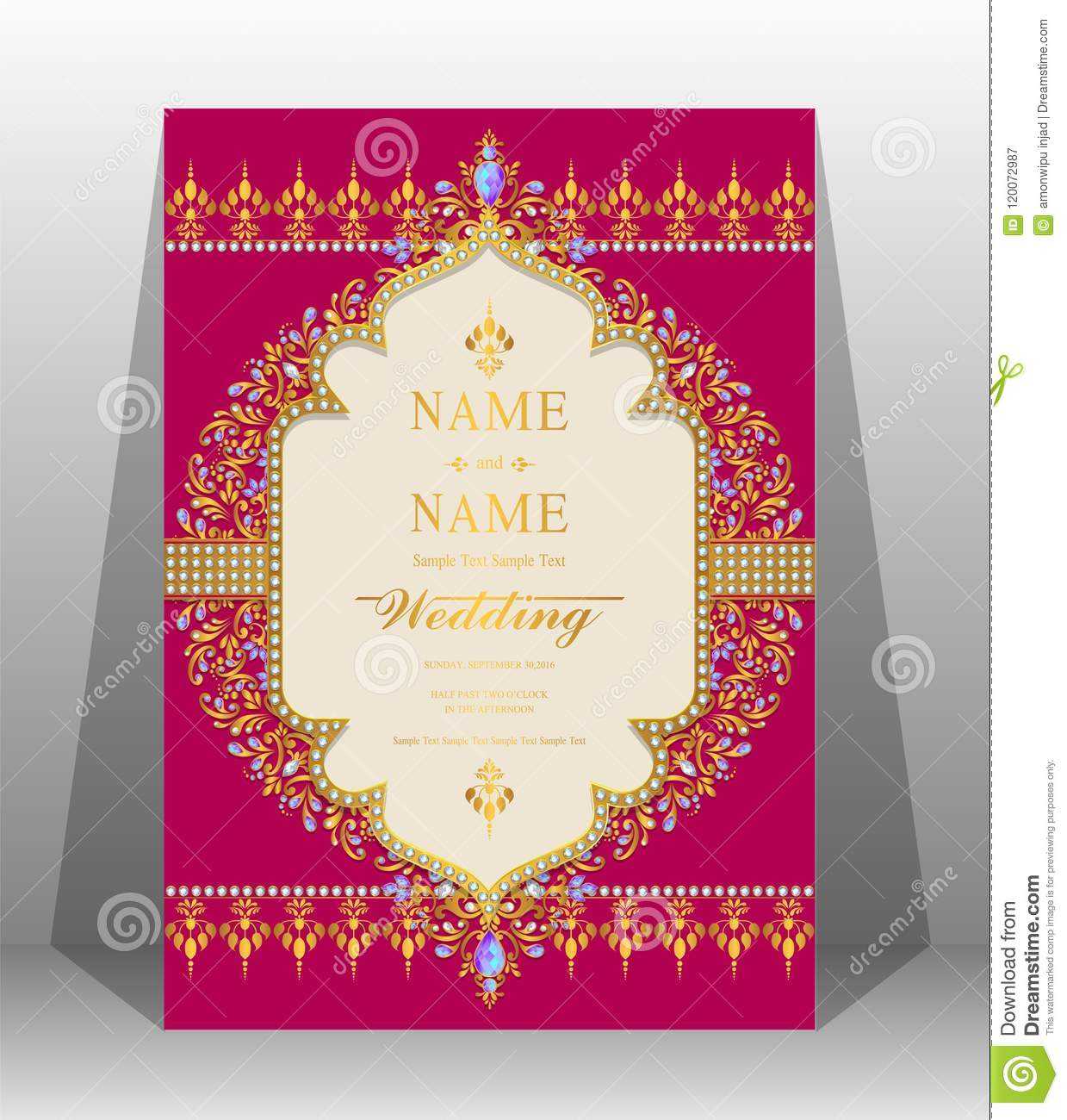 Wedding Invitation Card Templates . Stock Vector In Indian Wedding Cards Design Templates