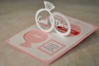 Wedding Invitation Linked Rings Pop Up Card Template pertaining to Wedding Pop Up Card Template Free
