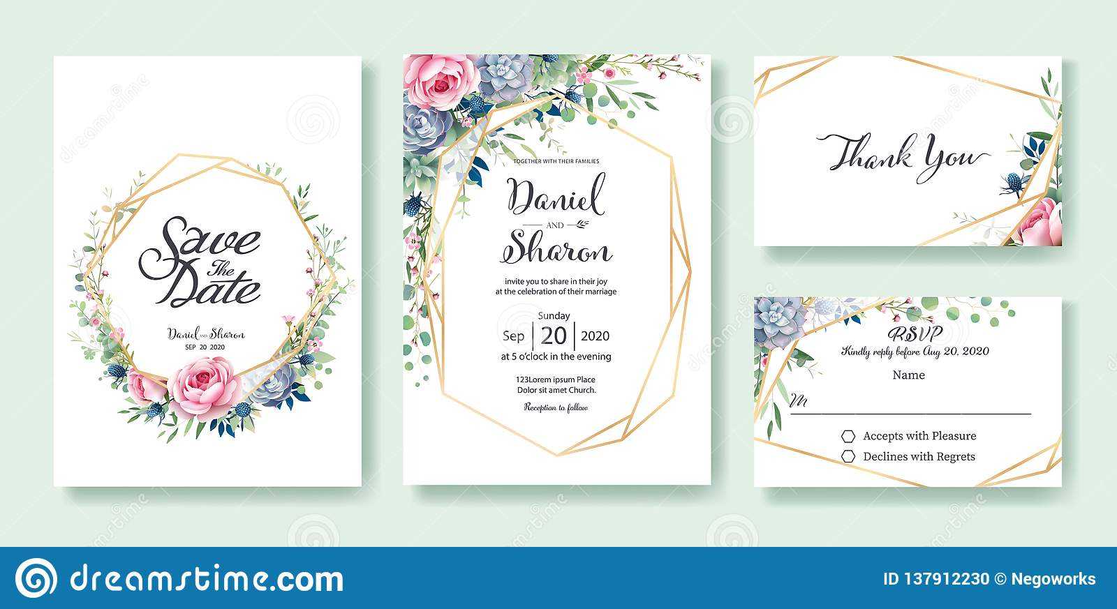 Wedding Invitation, Save The Date, Thank You, Rsvp Card With Regard To Template For Rsvp Cards For Wedding