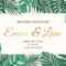Wedding Marriage Event Invitation Card Template. Exotic Tropical.. Throughout Event Invitation Card Template