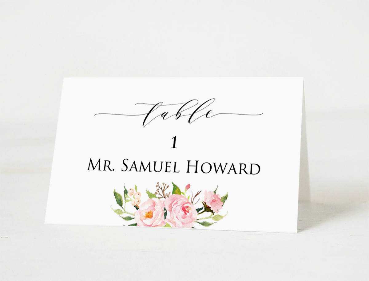Wedding Place Cards Template Printable Head Table Card Regarding Table Name Cards Template Free