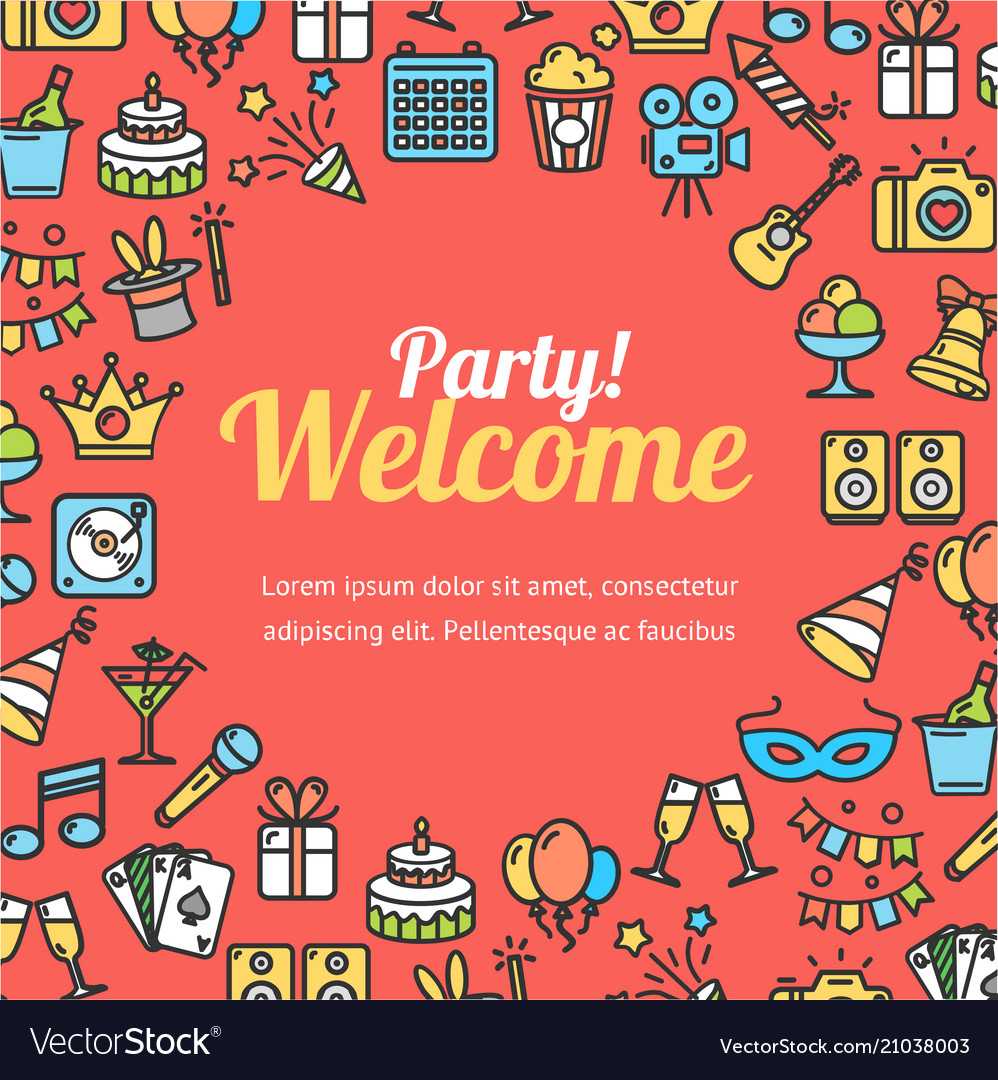 Welcome Party Invitation Card Throughout Event Invitation Card Template