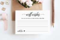 Well Wishes Printable, Wedding Advice Card Template For inside Marriage Advice Cards Templates