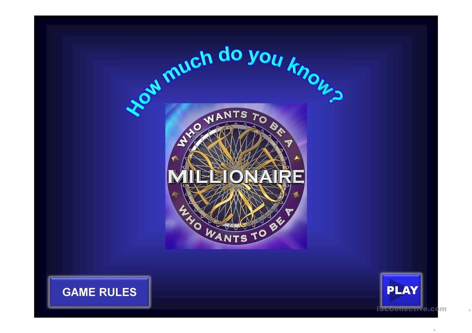 Who Wants To Be A Millionaire (Superlative) – English Esl With Who Wants To Be A Millionaire Powerpoint Template