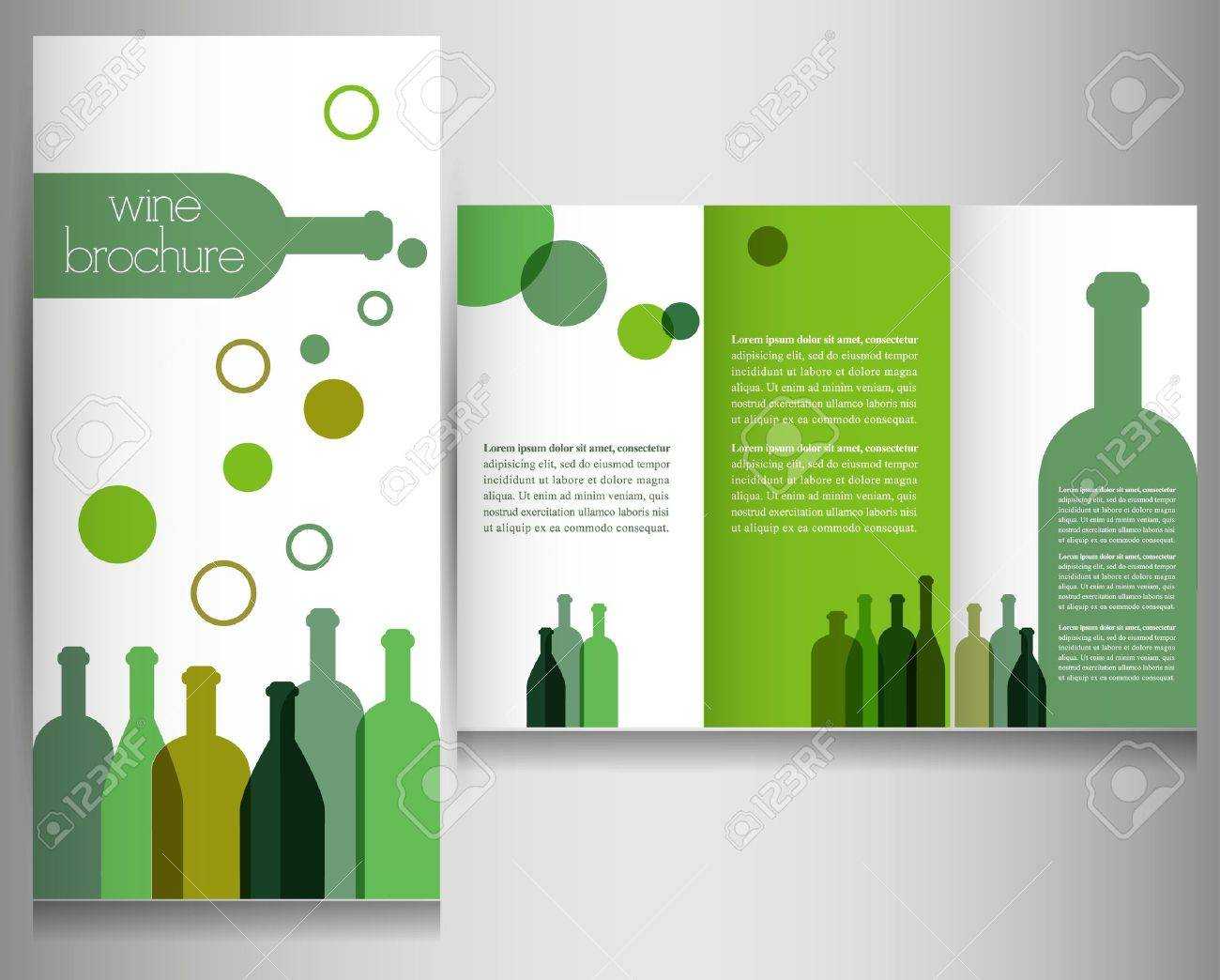 Wine Brochure Design Template Vector In Wine Brochure Template