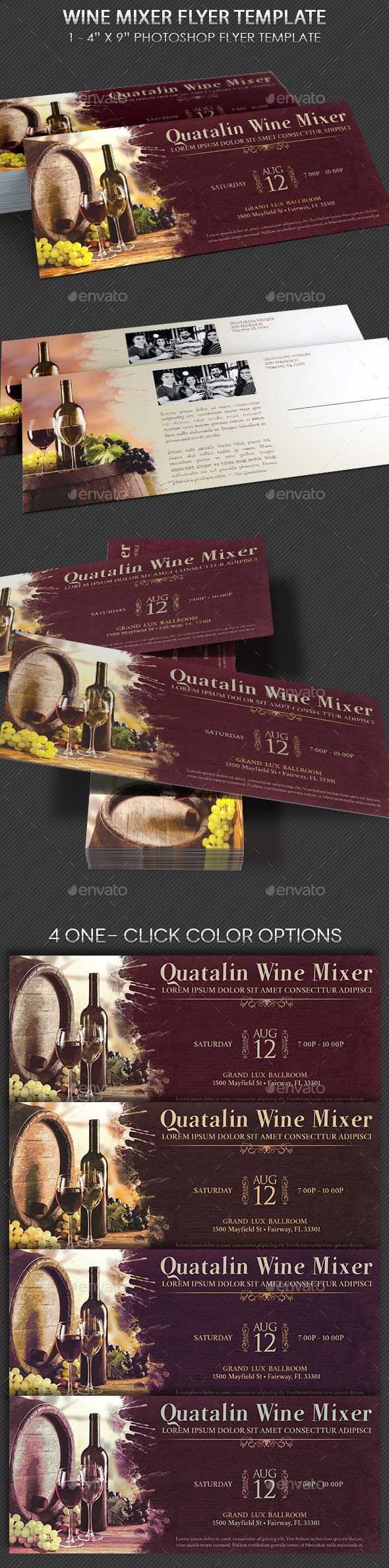 Wine Tasting Flyer Graphics, Designs & Templates In Wine Brochure Template