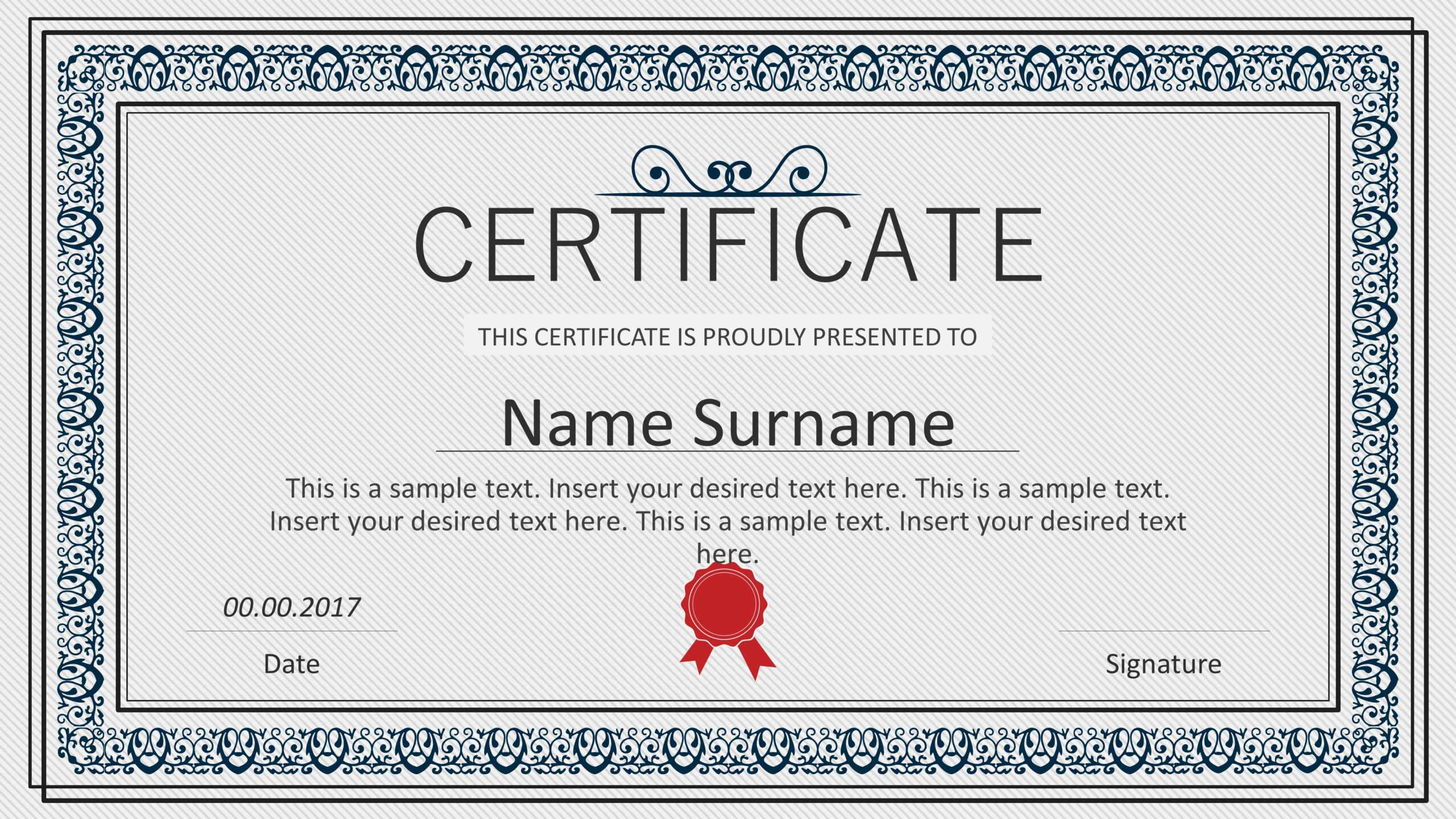 Winner Certificate Powerpoint Templates With Winner Certificate Template